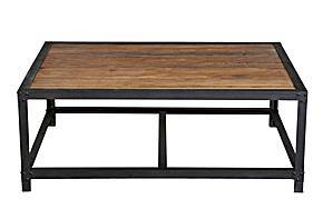 Mesa Hierro Doble T y Madera Maciza - Debois Muebles y Decoración